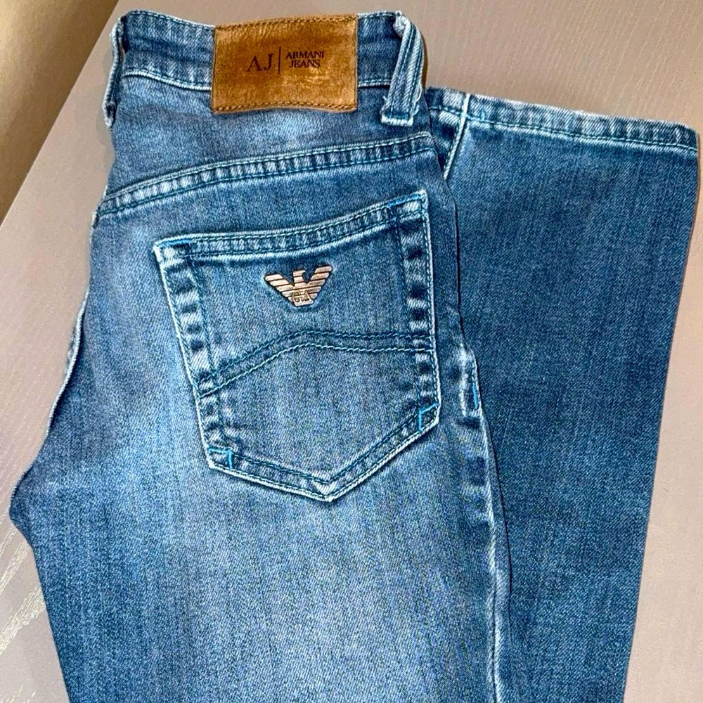 Armani Junior Boys Straight-Leg Denim Jeans - Size 8A (130 cm)
